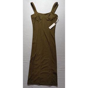 CAPULET X REVOLVE LOLA BUSTIER BODYCON DRESS SIZE SMALL BRONZE NWT
